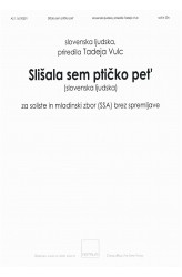 Slišala sem ptičko pet' -  soli+SSA