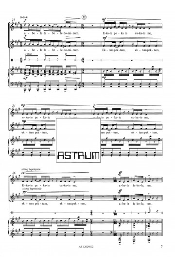 Ekate pekate (SA+tt+klavir) - št. 2 iz "Dvoglasne izštevanke"