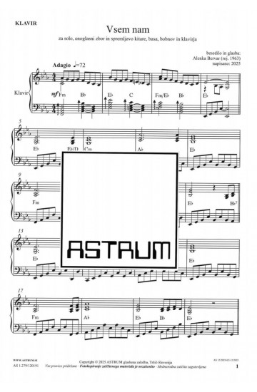 Vsem nam [Klavir]