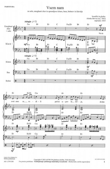 Vsem nam [Partitura]