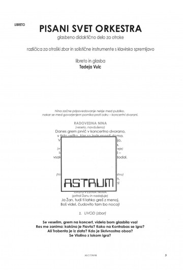 PISANI SVET ORKESTRA (Libreto)