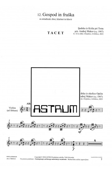 OSÖJSKICE, BRLÖŠKICE (Violina (solo))