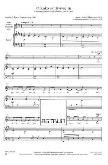 KO AJDA ZORI (Partitura)