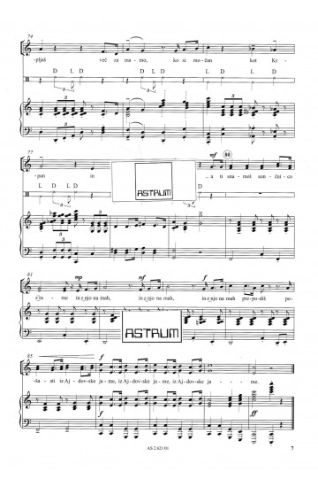 Junak - SA+telesna tolkala+klavir