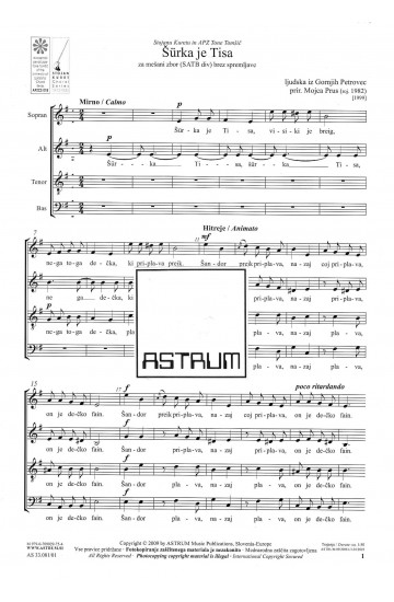 Šürka je Tisa - SATBdiv