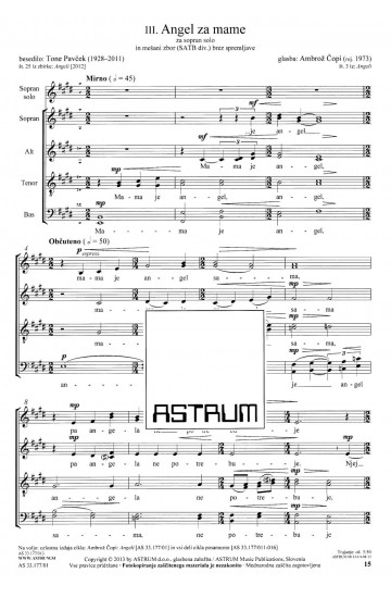 ANGELI (Zborovska partitura) 2013