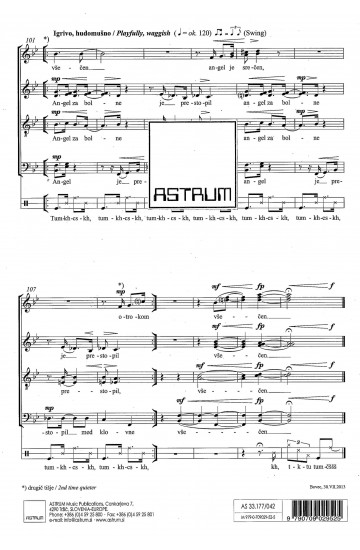 Angel za bolne (Angel for the Sick) - SATBdiv+Beatbox - angleška izdaja