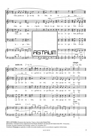 Dekle je pralo srajčke dvej - SATB