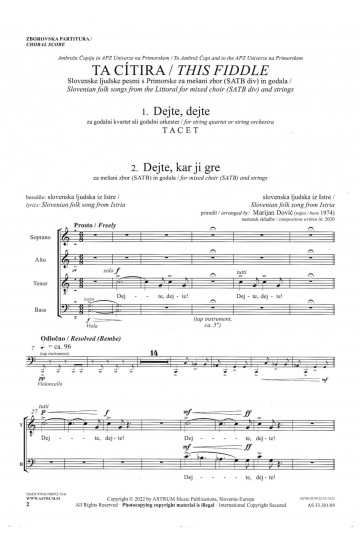 TA CITIRA (Zborovska partitura)