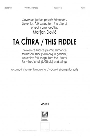 TA CITIRA (Violina I - Komplet partov za godala)