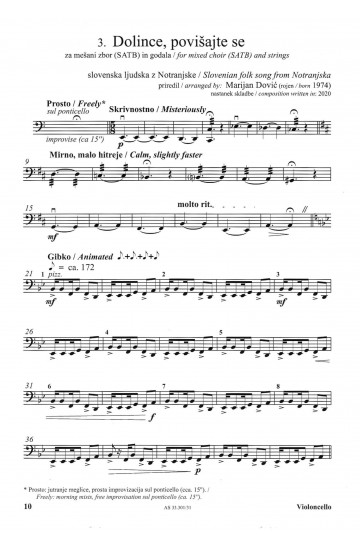 TA CITIRA (Violončelo - Komplet partov za godala)