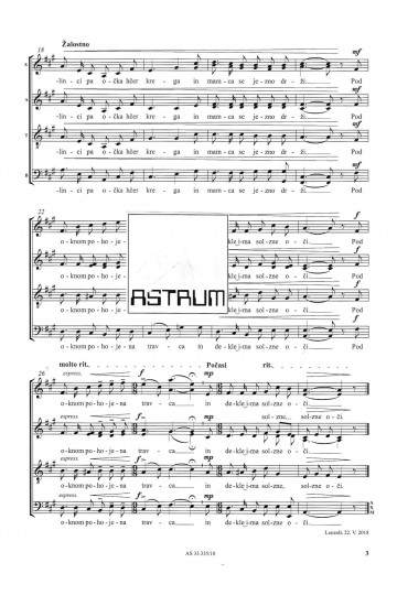 Pohojena travca - Ssolo+SATB