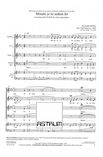 Minulo je že sedem let - SATBdiv