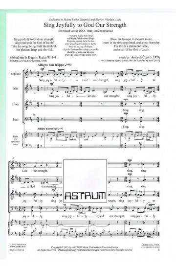Sing Joyfully to God Our Strength - SSA TBB