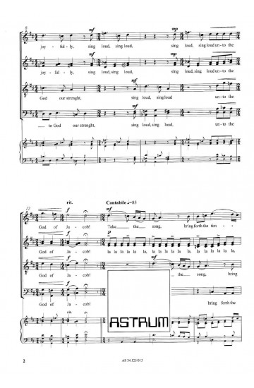 Sing Joyfully to God Our Strength - SSA TBB