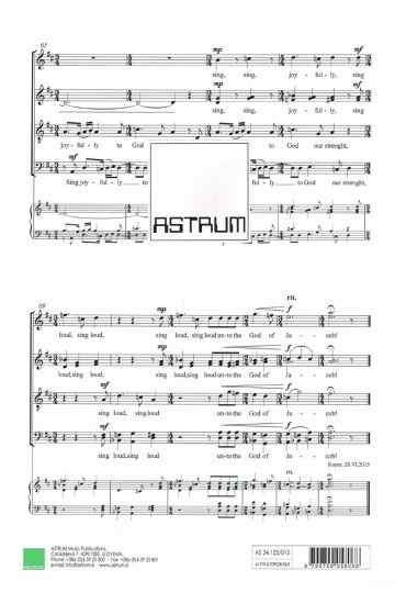 Sing Joyfully to God Our Strength - SSA TBB