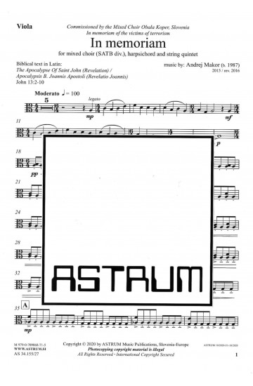 IN MEMORIAM [V spomin] - Viola