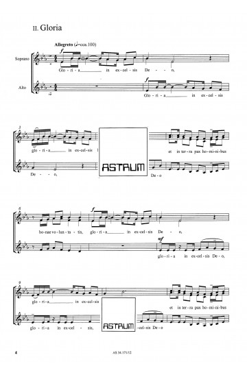 MISSA PRO JUVENTUTE (SSA) - Zborovska partitura