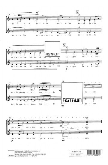 MISSA PRO JUVENTUTE (SSA) - Zborovska partitura