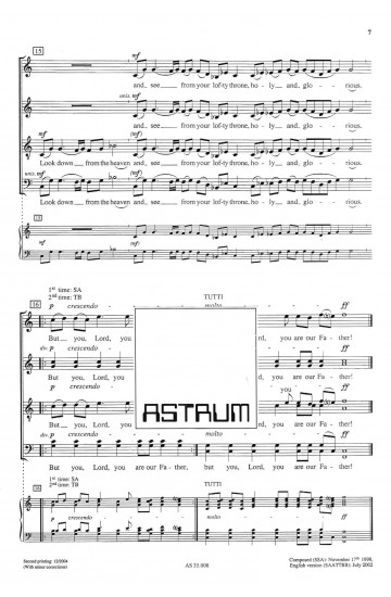 The Prayer (Prošnja) - SAATTBB